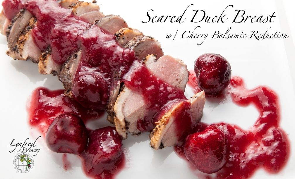 Seared Duck Breast with Cherry Balsamic Reduction