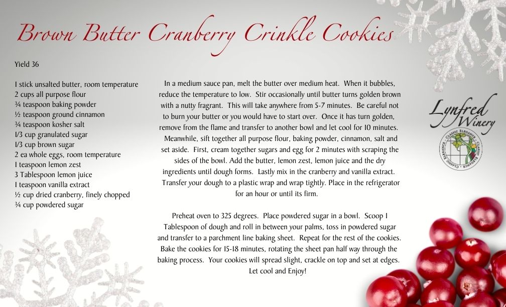 Brown Butter & Cranberry Crinkle Cookie