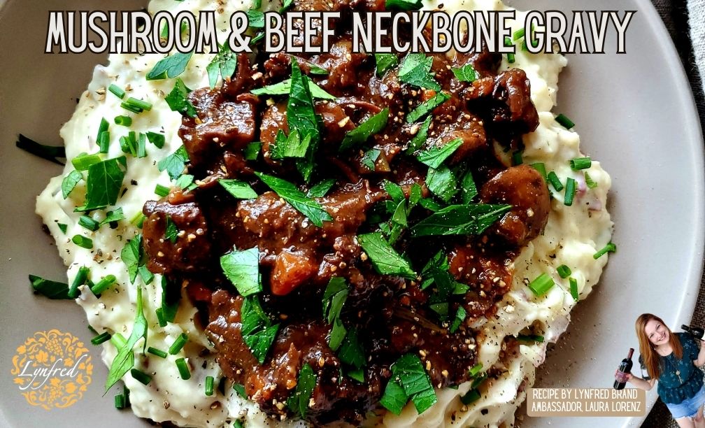 Mushroom and Beef Neckbone Gravy